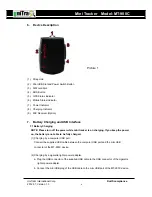 Preview for 6 page of UniTraQ International Corp. MT-900C User Manual