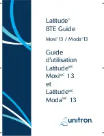 Предварительный просмотр 1 страницы Unitron Latitude Moda 13 Manual