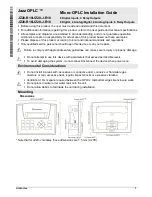 Preview for 1 page of Unitronics Jazz OPLC JZ20-R10 Installation Manual