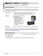 Preview for 1 page of Unitronics M90 OPLC Installation Manual