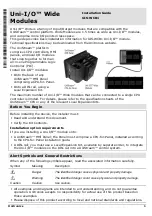 Preview for 1 page of Unitronics Uni-I/O UIS-WCB1 Installation Manual