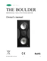 Preview for 1 page of Unity Audio THE BOULDER Owner'S Manual