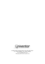 Preview for 12 page of Univentor 400 Quick Start Manual