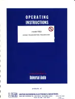 Universal Audio 1122 Operating Instructions Manual предпросмотр