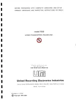 Предварительный просмотр 2 страницы Universal Audio 1122 Operating Instructions Manual