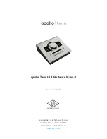 Universal Audio Apollo Twin Hardware Manual предпросмотр