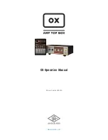 Universal Audio OX Operation Manual preview