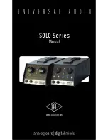 Universal Audio Solo series Manual предпросмотр