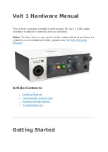 Preview for 1 page of Universal Audio Volt 1 Hardware Manual