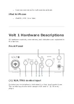 Preview for 5 page of Universal Audio Volt 1 Hardware Manual