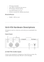 Preview for 5 page of Universal Audio Volt 476 Hardware Manual