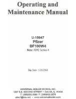 Universal Boiler Works BF100W4 Operating And Maintenance Instruction Manual preview