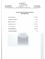 Preview for 2 page of Universal Boiler Works BF100W4 Operating And Maintenance Instruction Manual