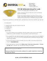 Preview for 1 page of Universal Boot PF-08 Quick Start Manual