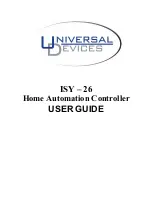 Preview for 1 page of Universal Devices ISY-26 User Manual