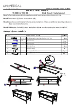 Preview for 2 page of Universal Furniture 192380 Instruction Sheet