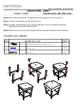 Preview for 2 page of Universal Furniture 192602 Instruction Sheet