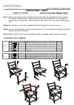 Preview for 2 page of Universal Furniture 192609 Instruction Sheet