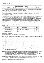 Preview for 1 page of Universal Furniture 192625 Instruction Sheet