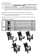 Предварительный просмотр 2 страницы Universal Furniture 192628,629 Instruction Sheet