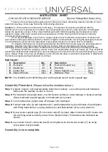 Universal Furniture 219210-21SF-21R Instruction Sheet preview