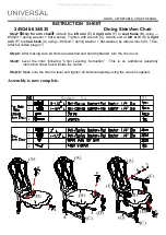 Preview for 2 page of Universal Furniture 245-634 Instruction Sheet