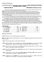 Universal Furniture 245-638 Instruction Sheet preview