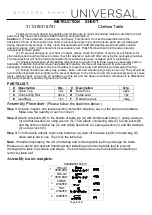 Preview for 1 page of Universal Furniture 311-751 Instruction Sheet