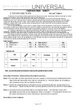 Preview for 1 page of Universal Furniture 311 807 Instruction Sheet