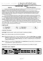 Preview for 1 page of Universal Furniture 356380 Instruction Sheet