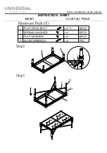 Preview for 2 page of Universal Furniture 356801 Instruction Sheet