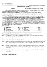 Universal Furniture 356829 Instruction Sheet preview