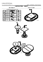 Preview for 2 page of Universal Furniture 393657 Instruction Sheet