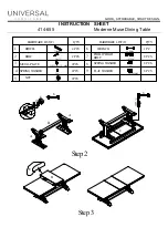 Preview for 2 page of Universal Furniture 414-655 Instruction Sheet