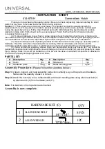 Preview for 1 page of Universal Furniture 414-679H Instruction Sheet