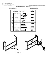 Preview for 2 page of Universal Furniture 414-964 Instruction Sheet