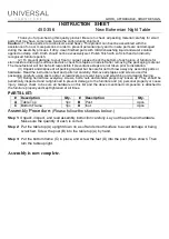 Universal Furniture 450-356 Instruction Sheet preview