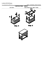 Preview for 2 page of Universal Furniture 450-356 Instruction Sheet