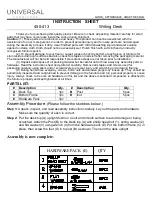 Preview for 1 page of Universal Furniture 450-413 Instruction Sheet