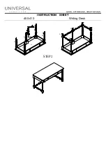 Preview for 2 page of Universal Furniture 450-413 Instruction Sheet