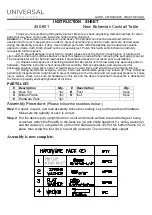 Preview for 1 page of Universal Furniture 450-801 Instruction Sheet