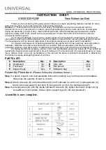 Universal Furniture 450250 Instruction Sheet preview