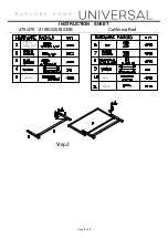 Preview for 2 page of Universal Furniture 475-210B Instruction Sheet