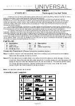 Universal Furniture 475-801 Instruction Sheet preview