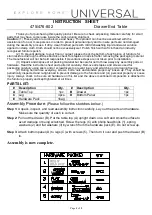 Universal Furniture 475-802 Instruction Sheet preview