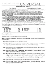 Preview for 1 page of Universal Furniture 501634 Instruction Sheet