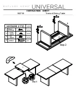 Preview for 2 page of Universal Furniture 552755 Instruction Sheet