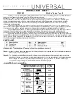 Preview for 1 page of Universal Furniture 556752 Instruction Sheet