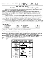 Preview for 1 page of Universal Furniture 558-758 Instruction Sheet