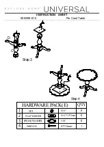 Preview for 2 page of Universal Furniture 596-815 Instruction Sheet